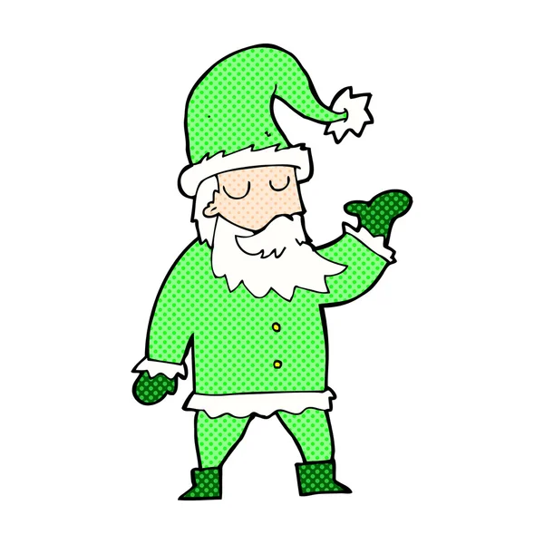 Historieta de dibujos animados santa claus — Vector de stock