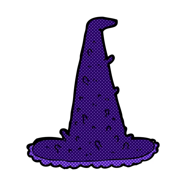 Chapéu de bruxa assustador de desenhos animados cômicos —  Vetores de Stock