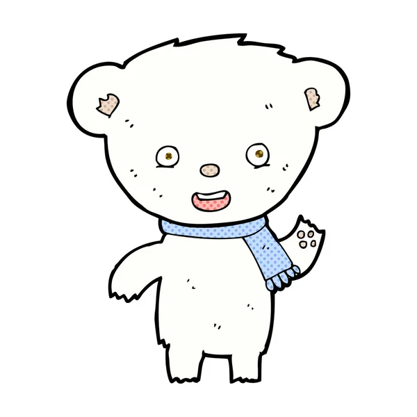 漫画卡通可爱的北极熊 — 图库矢量图片