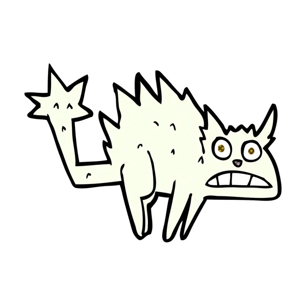 Komik karikatür korkmuş kedi — Stok Vektör