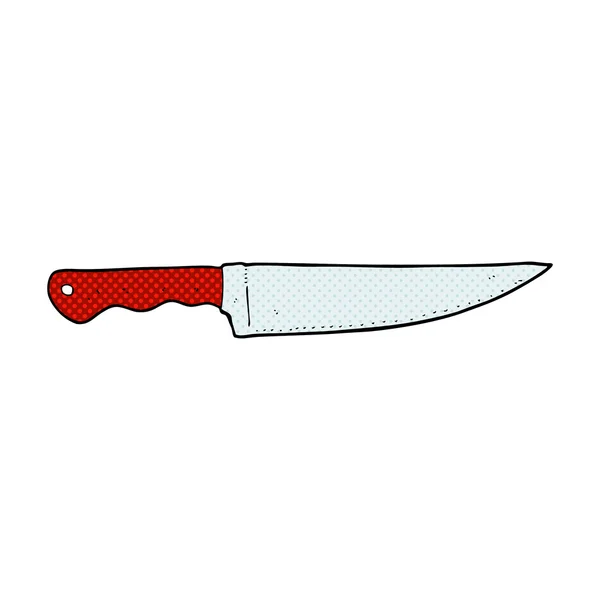 Historieta de dibujos animados cuchillo de cocina — Vector de stock