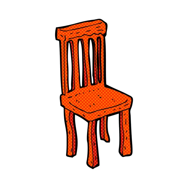 Komiks kreskówka stare drewniane krzesło — Wektor stockowy