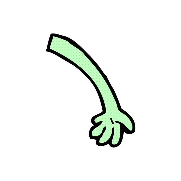 Cómic dibujos animados monstruo brazo — Vector de stock