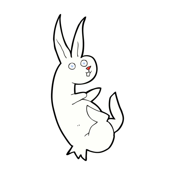 Cue comic cartoon rabbit — Stock Vector