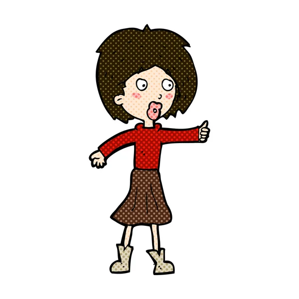 Strip cartoon vrouw — Stockvector