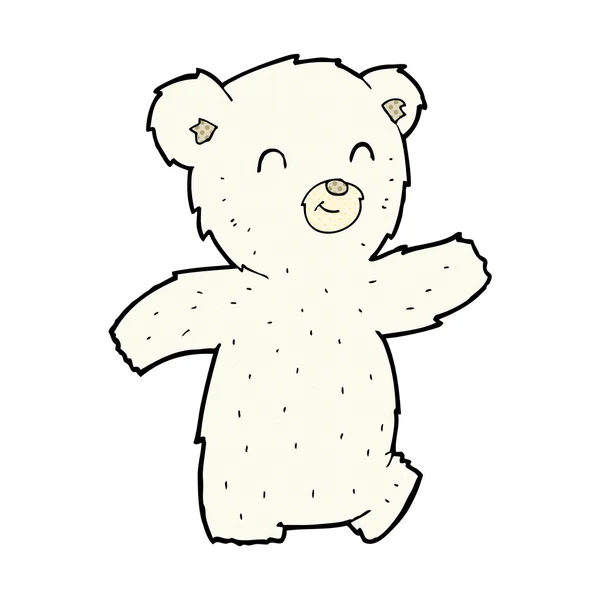 Schattig strip cartoon polar bear — Stockvector