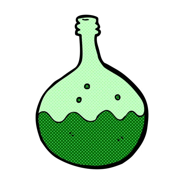 BD dessin animé bouillonnant produits chimiques — Image vectorielle