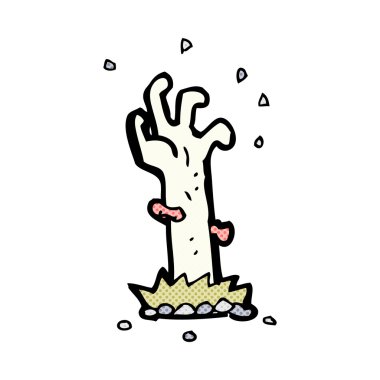 komik çizgi film zombi mezardan yükselen