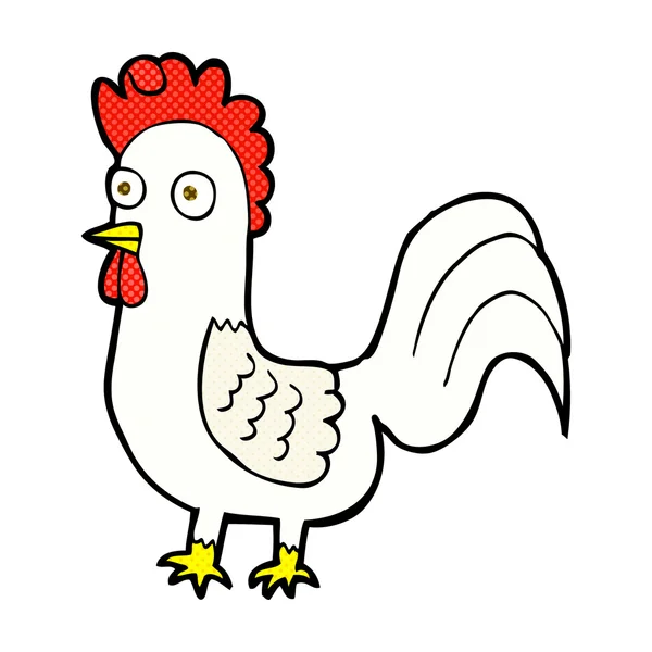 Comic cartoon rooster — Stock Vector