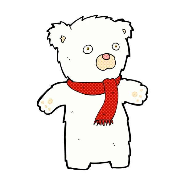 만화 만화 귀여운 북극곰 — 스톡 벡터