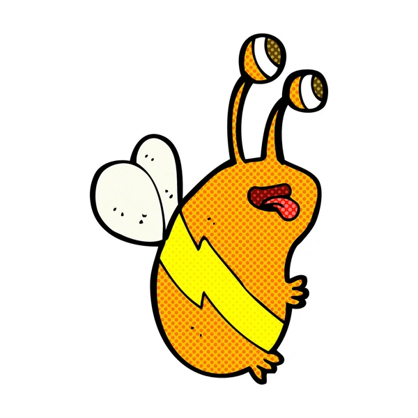 Desenho animado engraçado abelha — Vetor de Stock