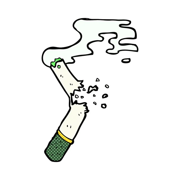 Comic cartoon broken marijuana cigarette — стоковый вектор