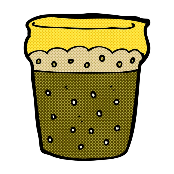 Cómic caricatura vaso de cerveza — Archivo Imágenes Vectoriales