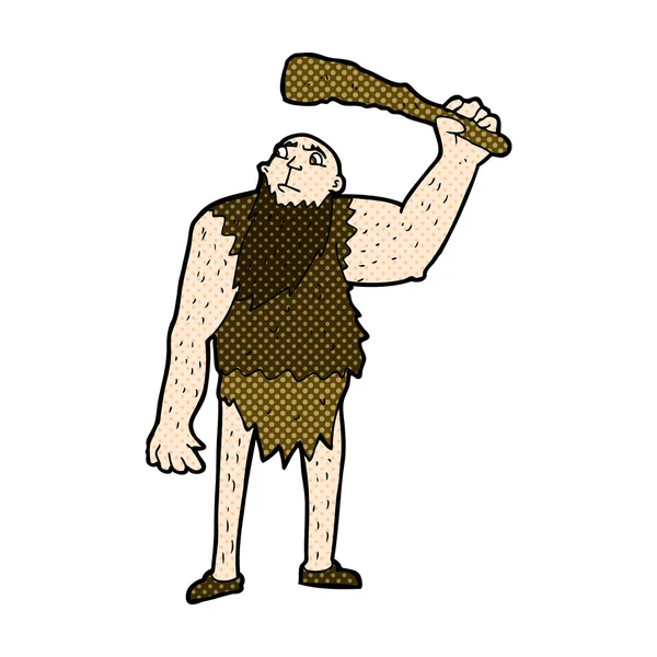 Comic cartoon neanderthal — Stock Vector