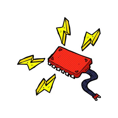 komik karikatür bilgisayar çipi