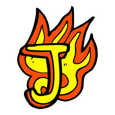 komik karikatür yanan mektup