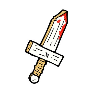 komik karikatür ahşap kılıç