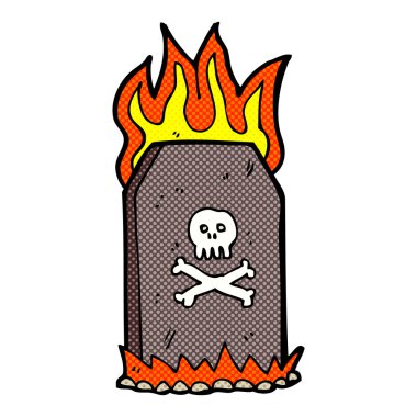 komik karikatür ürkütücü mezar