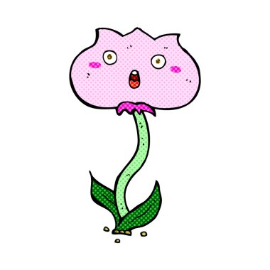 komik karikatür şok çiçek