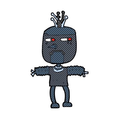 komik karikatür robot