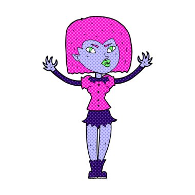 komik karikatür vampir kız