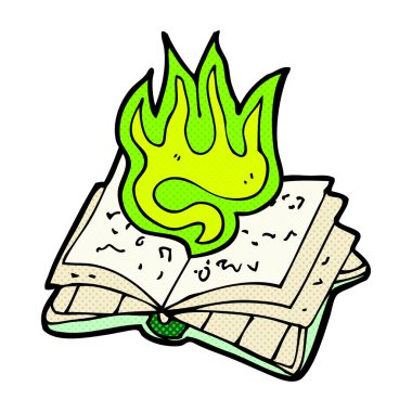 komik çizgi film sihirli büyü kitabı