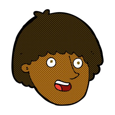 komik karikatür mutlu erkek yüz