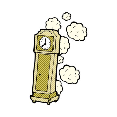 komik karikatür eski dedesi saat