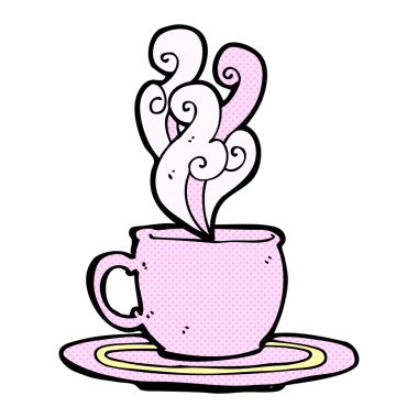 komik karikatür çay bardağı