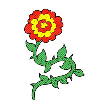 komik karikatür çiçek