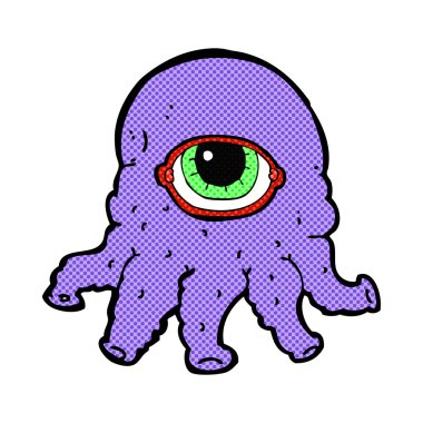 komik karikatür uzaylı kafası