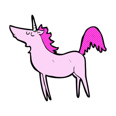 komik karikatür tek boynuzlu at