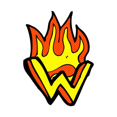 komik karikatür yanan mektup