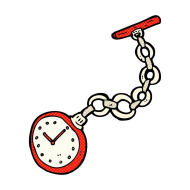 komik karikatür eski cep saati