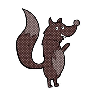 komik karikatür sallayarak kurt