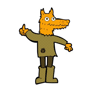 komik karikatür fox adam