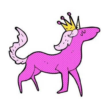 komik karikatür tek boynuzlu at