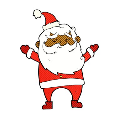 komik karikatür mutlu Noel Baba