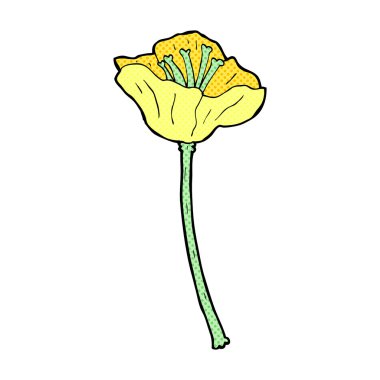 komik karikatür çiçek