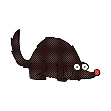 komik karikatür mutlu köpek