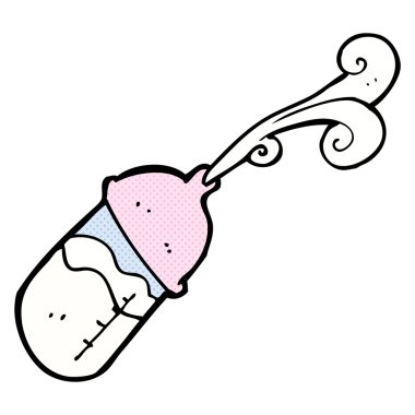 komik karikatür biberon süt