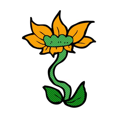 komik karikatür çiçek