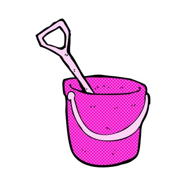 komik karikatür kova ve kürek