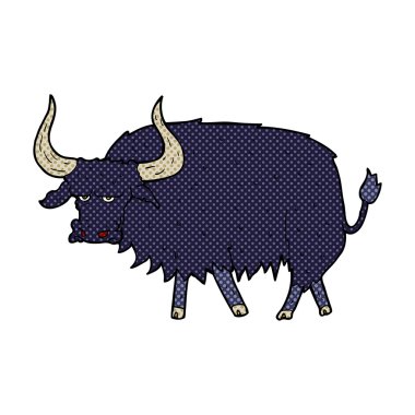 komik karikatür rahatsız kıllı öküz