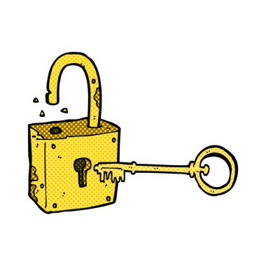 caroon paslı eski asma kilit