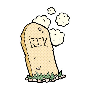 komik karikatür ürkütücü mezar