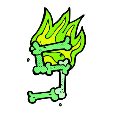 komik çizgi film halloween kemik numarası