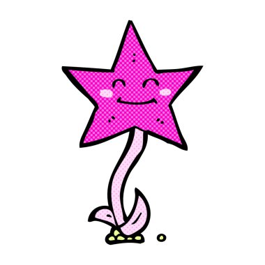 komik çizgi film yıldız çiçek