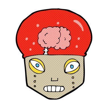 komik çizgi film korkunç robot baş