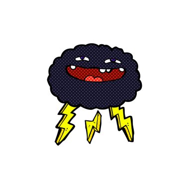 mutlu komik karikatür bulut